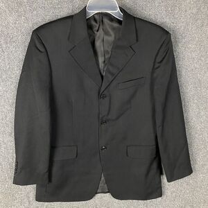 Jones New‎ York Blazer Men's S 40 Wool Black 3 Buttons Adults